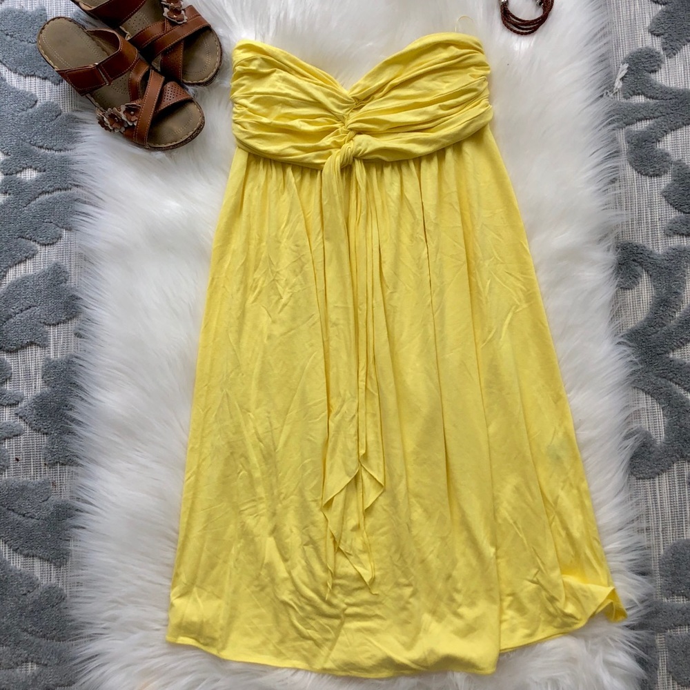 Express Yellow Beach Sundress w/ Halter stop